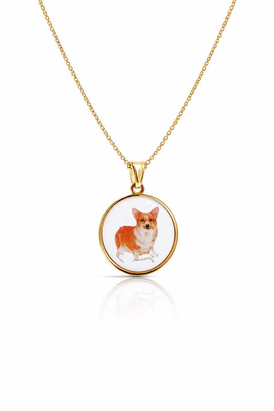 Collana con Ciondolo Brilla Sempre con Stampa Acciaio Dorato