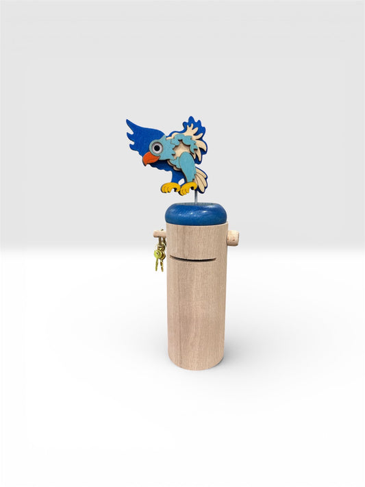 Salvadanaio di Legno con Lucchetto