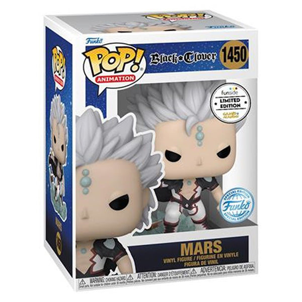 BLACK CLOVER - POP FUNKO VINYL FIGURE 1450 MARS W/BOOK 9CM GA EXCL