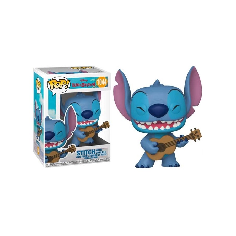DISNEY: LILO & STITCH - POP FUNKO VINYL FIGURE 1044 STITCH W/UKULELE 9CM