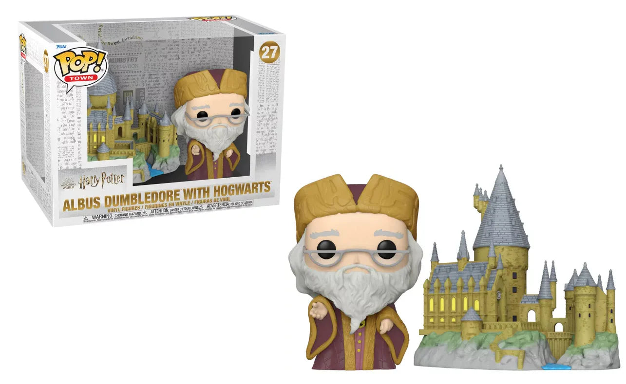 HARRY POTTER ANNIVERSARY - POP TOWN VINYL FIGURE 27 DUMBLEDORE W/ HOGWARTS