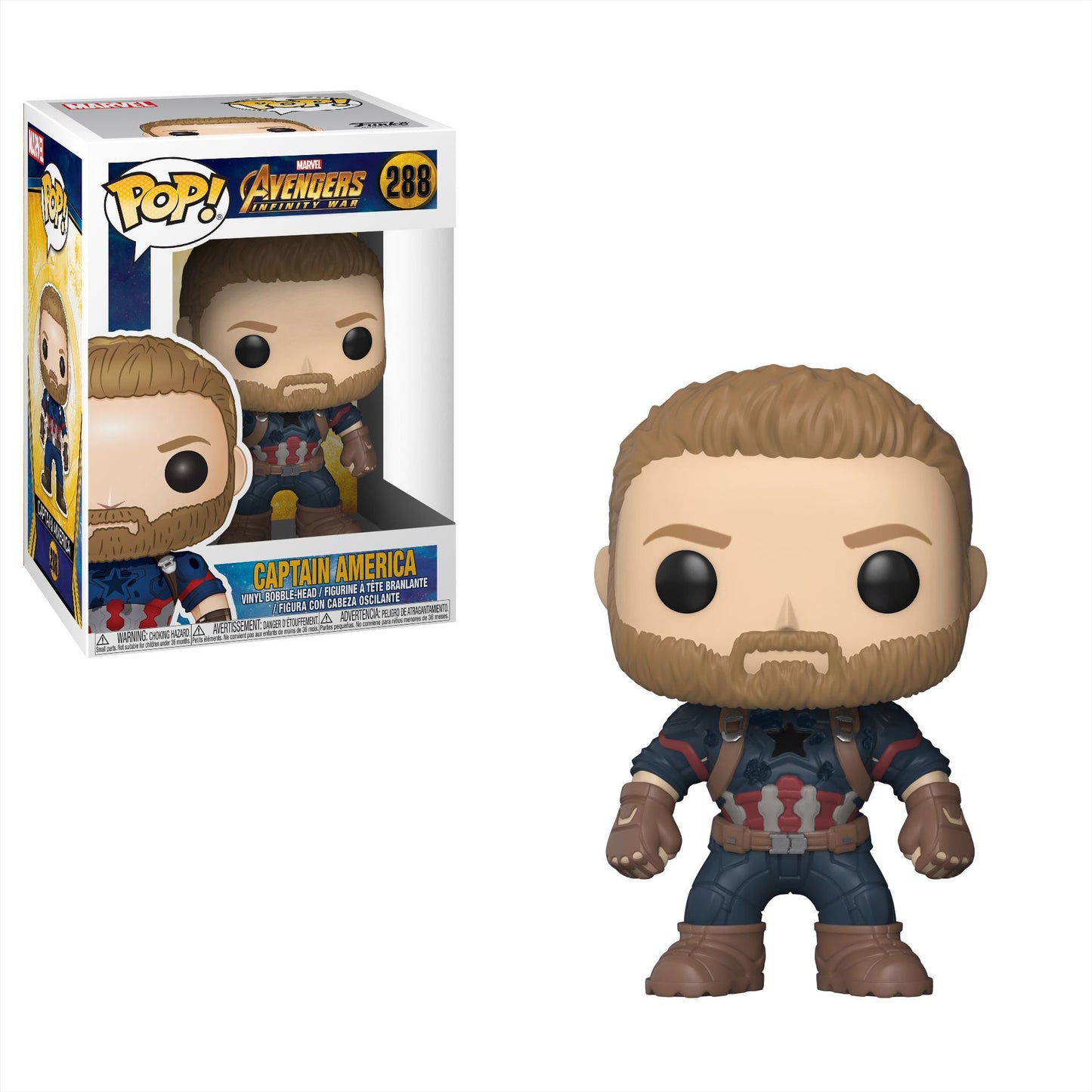 MARVEL: AVENGERS INFINITY WAR - POP FUNKO VINYL FIGURE 288 CAPTAIN AMERICA