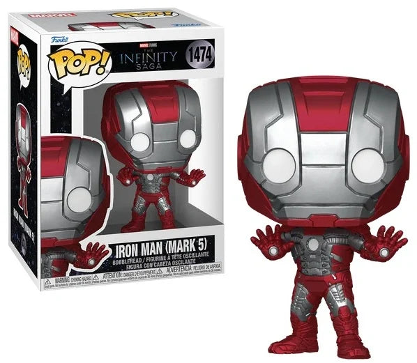 MARVEL: IRON MAN 2 - POP FUNKO VINYL FIGURE 1474 IRON MAN (MARK 5) 9CM