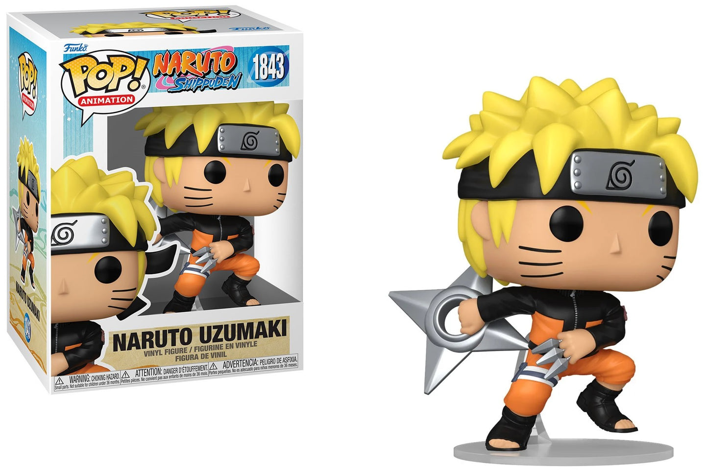 NARUTO SHIPPUDEN - POP FUNKO VINYL FIGURE 1843 NARUTO (SHRKN) REGULAR CHASE 9CM