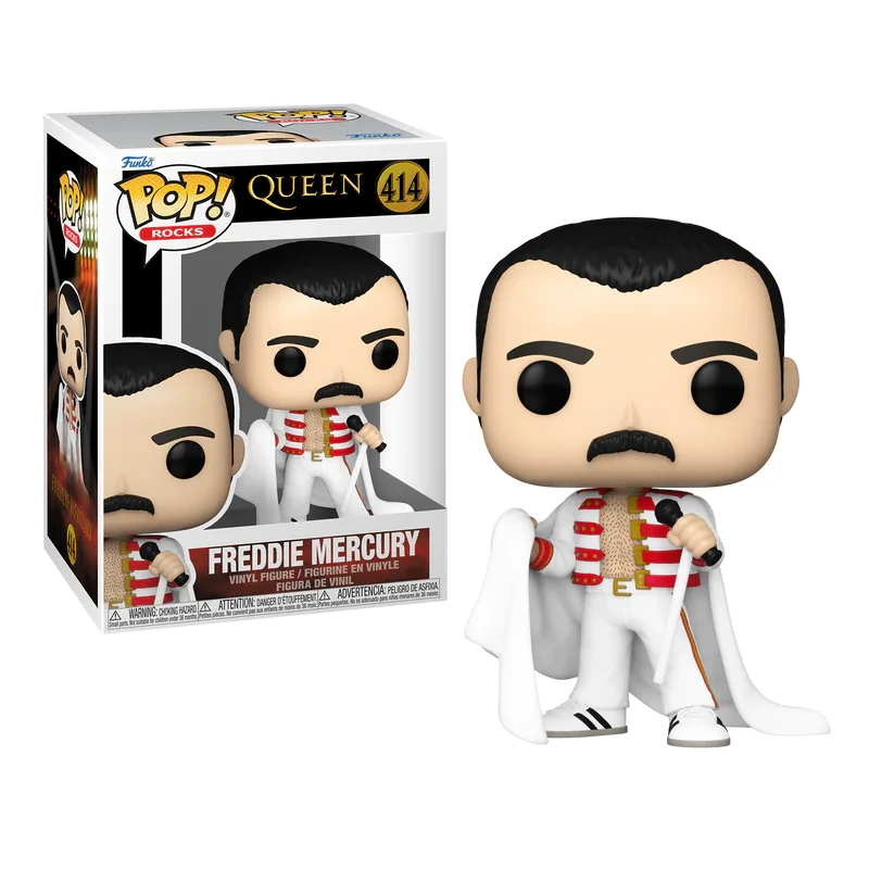 QUEEN - POP FUNKO VINYL FIGURE 414 FREDDIE MERCURY WITH CAPE 9CM