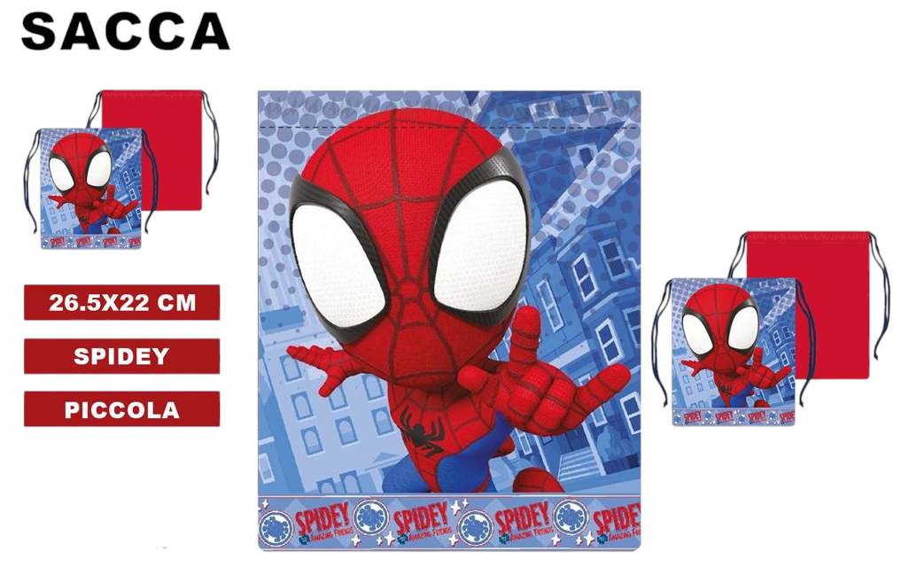 Sacca da ginnastica Spidey piccola 26,5x22 cm