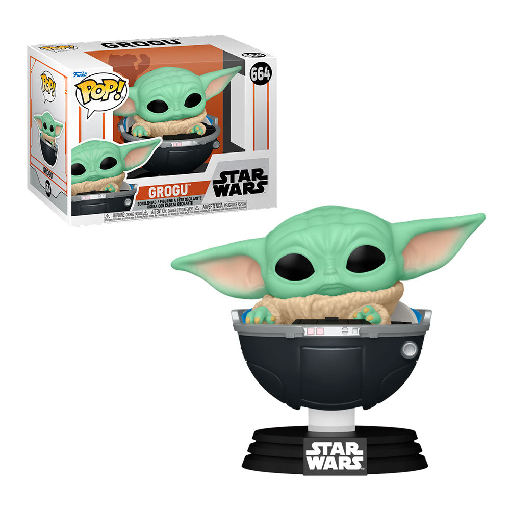 STAR WARS: THE MANDALORIAN S9 - POP FUNKO VINYL FIGURE 664 GROGU W/PRAMA 9CM