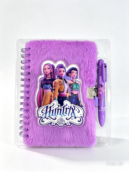 K-Pop Demon Hunters – Set Diario con Lucchetto, 10,5 × 14,8 cm