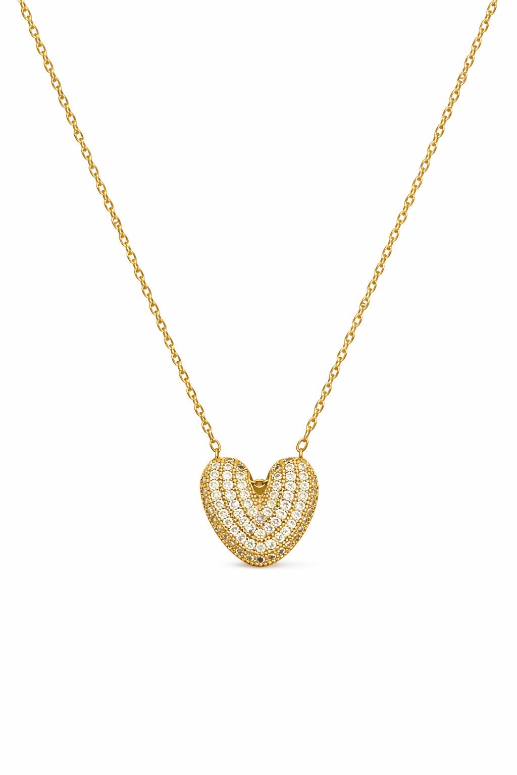 Collana in Acciaio con Iniziale a Bolla e Zirconia – Ciondolo Lettera Alfabeto Brillante