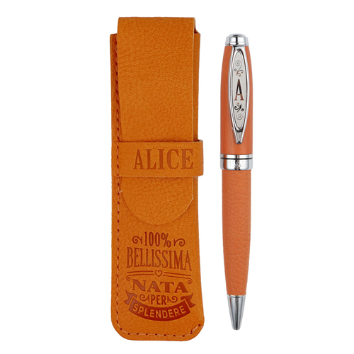 ✍️ Penna in Bamboo Personalizzata con Astuccio in Simil Pelle