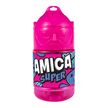 🦸♂️ Borraccia con Cannuccia Personalizzata Super Eroe 300 ml