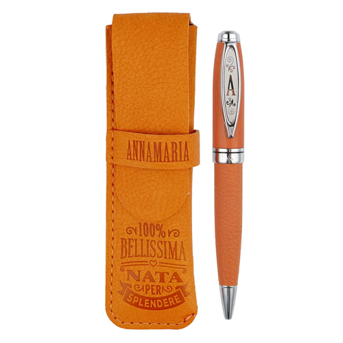 ✍️ Penna in Bamboo Personalizzata con Astuccio in Simil Pelle