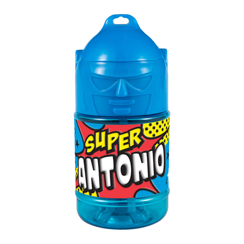 🦸♂️ Borraccia con Cannuccia Personalizzata Super Eroe 300 ml