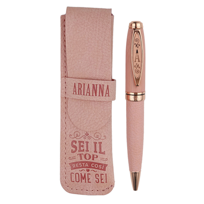 ✍️ Penna in Bamboo Personalizzata con Astuccio in Simil Pelle