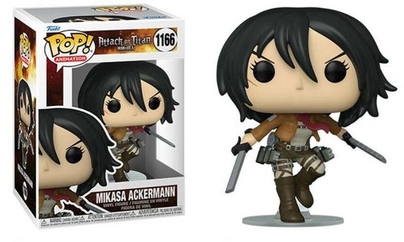 ATTACK ON TITAN - POP FUNKO VINYL FIGURE 1166 MIKASA ACKERMAN W/SWORDS 9CM