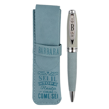 ✍️ Penna in Bamboo Personalizzata con Astuccio in Simil Pelle