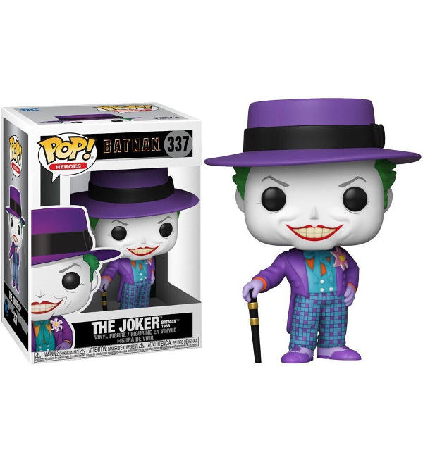 BATMAN 1989 - POP FUNKO VINYL FIGURE 337 JOKER W/ HAT 9CM - REGULAR