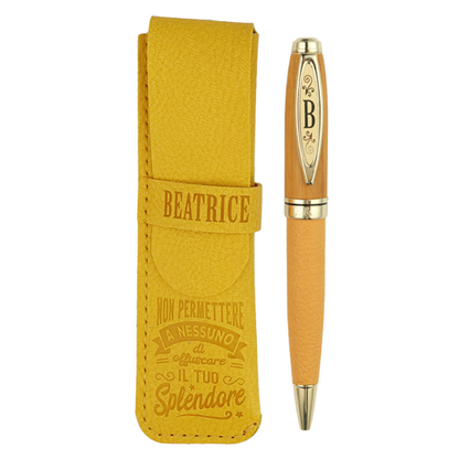 ✍️ Penna in Bamboo Personalizzata con Astuccio in Simil Pelle