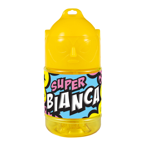 🦸♂️ Borraccia con Cannuccia Personalizzata Super Eroe 300 ml