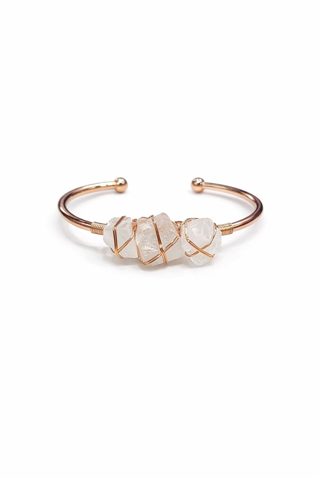 Bracciale rigido Ottone con Pietre Naturali  – Eleganza Minimal e Stile Autentico