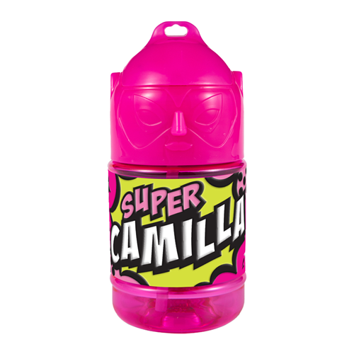 🦸♂️ Borraccia con Cannuccia Personalizzata Super Eroe 300 ml