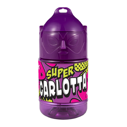 🦸♂️ Borraccia con Cannuccia Personalizzata Super Eroe 300 ml