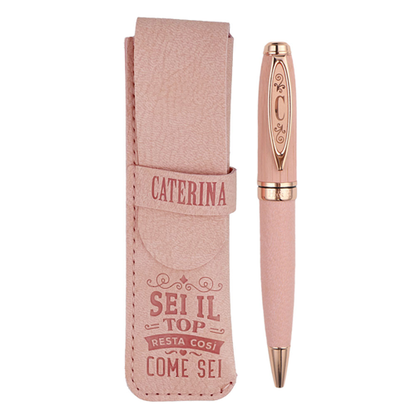 ✍️ Penna in Bamboo Personalizzata con Astuccio in Simil Pelle