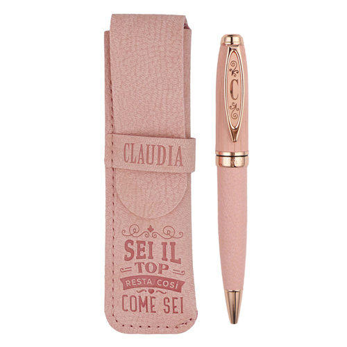 ✍️ Penna in Bamboo Personalizzata con Astuccio in Simil Pelle