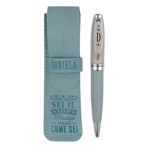 ✍️ Penna in Bamboo Personalizzata con Astuccio in Simil Pelle