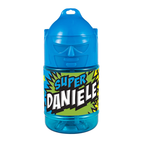 🦸♂️ Borraccia con Cannuccia Personalizzata Super Eroe 300 ml