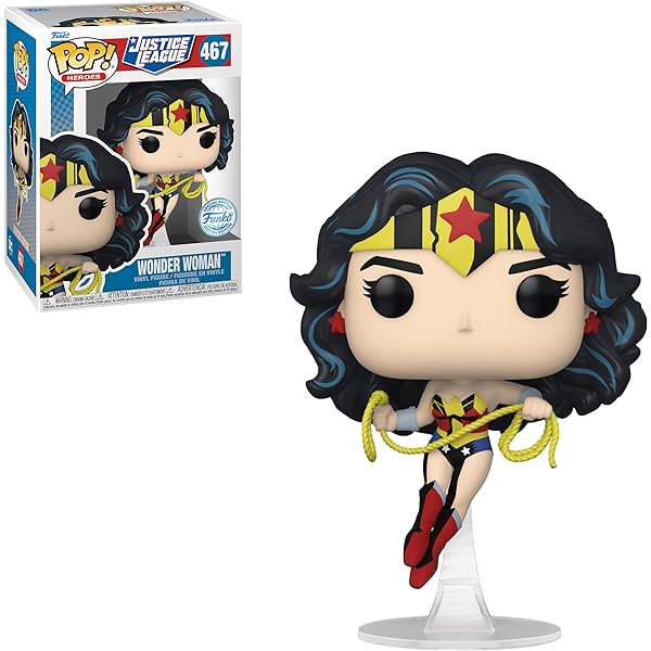 DC COMICS: JUSTICE LEAGUE - POP FUNKO VINYL FIGURE 467 WONDER WOMAN 9CM GA EXCL