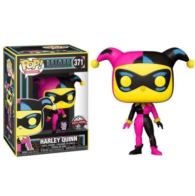 DC COMICS: BLACK LIGHT - POP FUNKO VINYL FIGURE 371 HARLEY QUINN 9CM