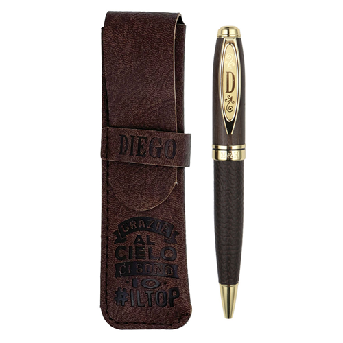 ✍️ Penna in Bamboo Personalizzata con Astuccio in Simil Pelle