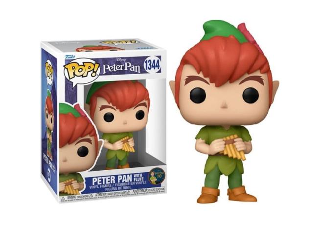 DISNEY: PETER PAN 70TH ANNIVERSARY - POP FUNKO VINYL FIGURE 1344 PETER W/FLUTE 9CM