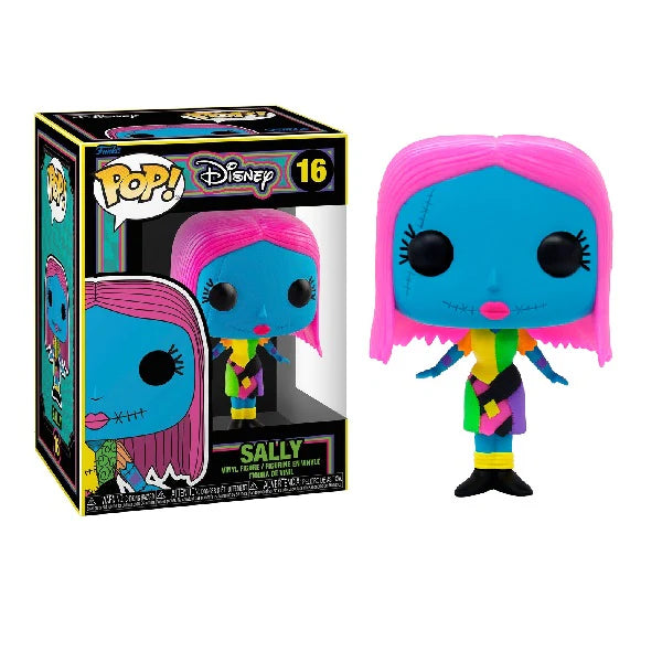 DISNEY - THE NIGHTMARE BEFORE CHRISTMAS: BLACK LIGHT - POP FUNKO VINYL FIGURE 16 SALLY 9CM