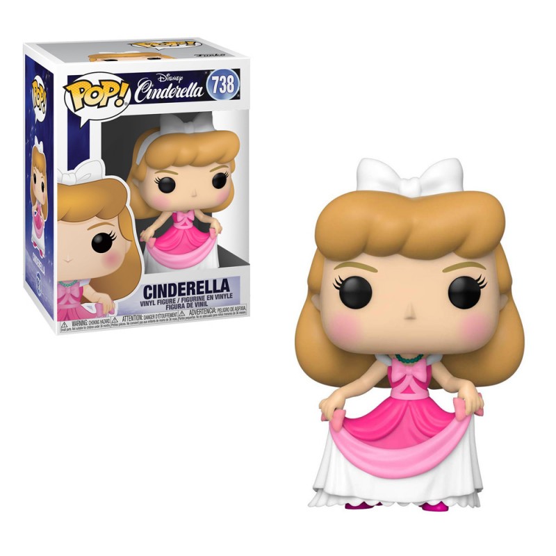 DISNEY CINDERELLA - POP FUNKO VINYL FIGURE 738 CINDERELLA IN PINK DRESS 9CM