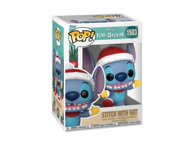 DISNEY: HOLIDAY - LILO & STITICH - POP FUNKO VINYL FIGURE 1503 STITCH W/HAT 9CM