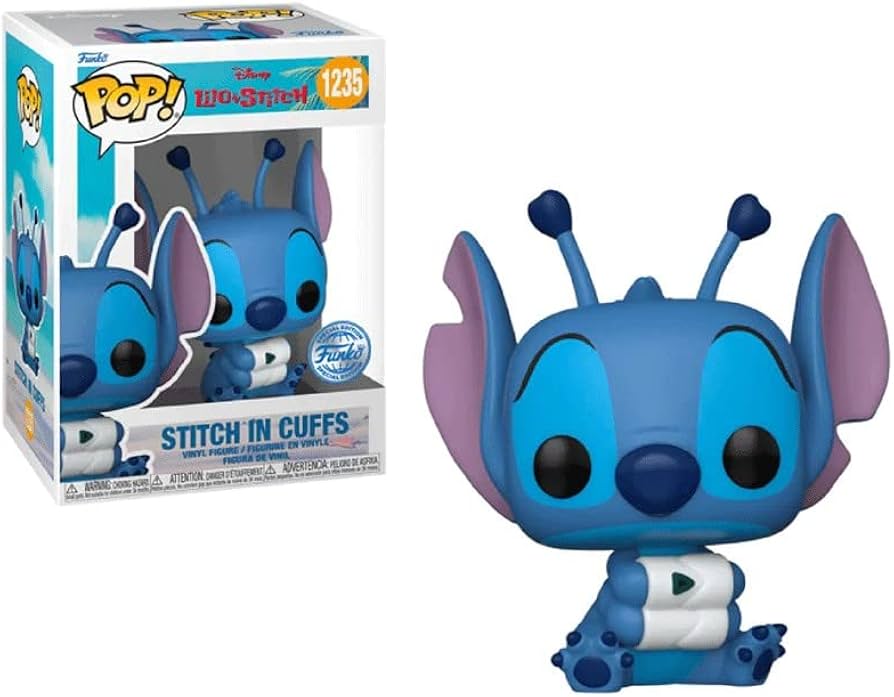 DISNEY: LILO & STITCH - POP FUNKO VINYL FIGURE 1235 STITCH IN CUFFS 9CM