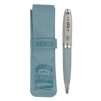 ✍️ Penna in Bamboo Personalizzata con Astuccio in Simil Pelle