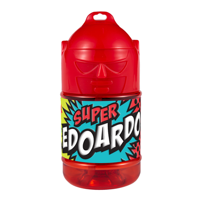 🦸♂️ Borraccia con Cannuccia Personalizzata Super Eroe 300 ml
