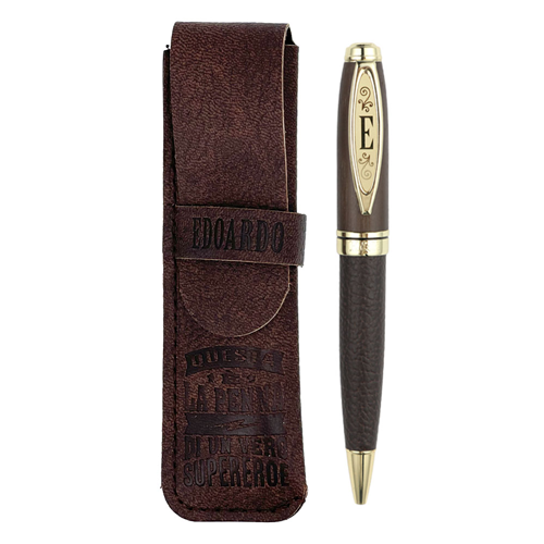 ✍️ Penna in Bamboo Personalizzata con Astuccio in Simil Pelle