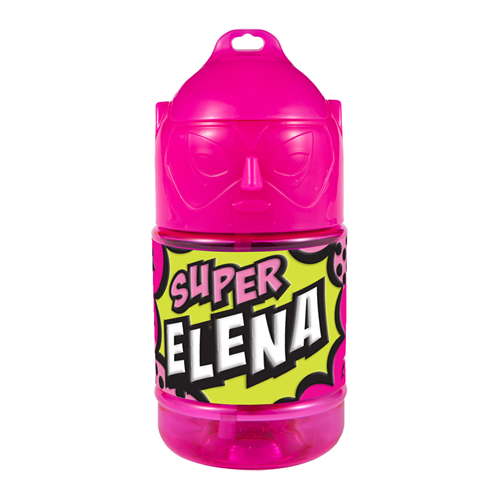 🦸♂️ Borraccia con Cannuccia Personalizzata Super Eroe 300 ml