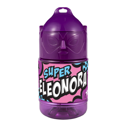 🦸♂️ Borraccia con Cannuccia Personalizzata Super Eroe 300 ml