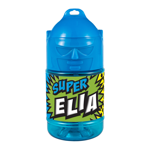 🦸♂️ Borraccia con Cannuccia Personalizzata Super Eroe 300 ml