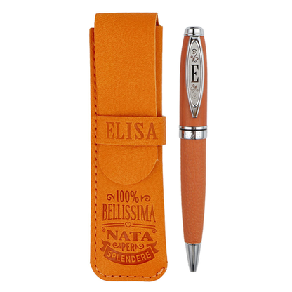 ✍️ Penna in Bamboo Personalizzata con Astuccio in Simil Pelle