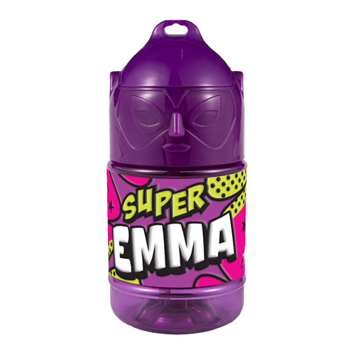 🦸♂️ Borraccia con Cannuccia Personalizzata Super Eroe 300 ml