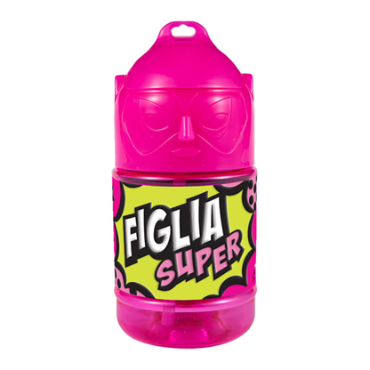 🦸♂️ Borraccia con Cannuccia Personalizzata Super Eroe 300 ml