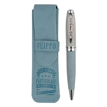 ✍️ Penna in Bamboo Personalizzata con Astuccio in Simil Pelle