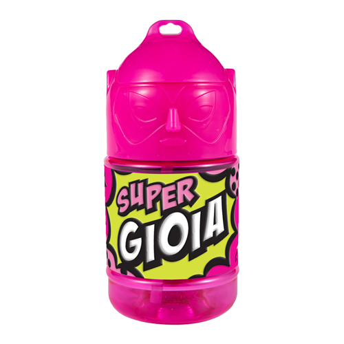 🦸♂️ Borraccia con Cannuccia Personalizzata Super Eroe 300 ml