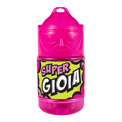 🦸♂️ Borraccia con Cannuccia Personalizzata Super Eroe 300 ml